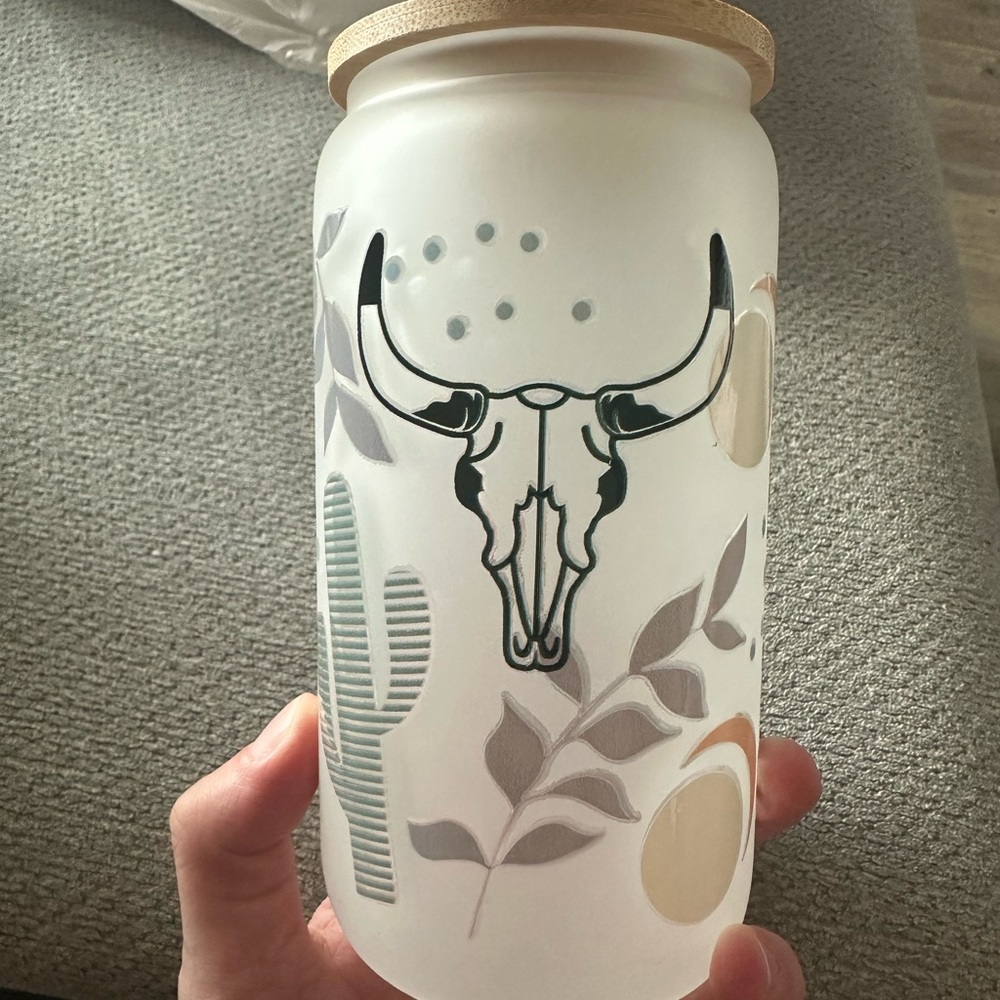 Western frosted glass cup brand new